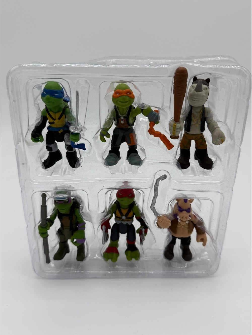 TMNT Out of the Shadows 2" Mini Figures Lot of 6 Playmates Toys Ninja Turtles